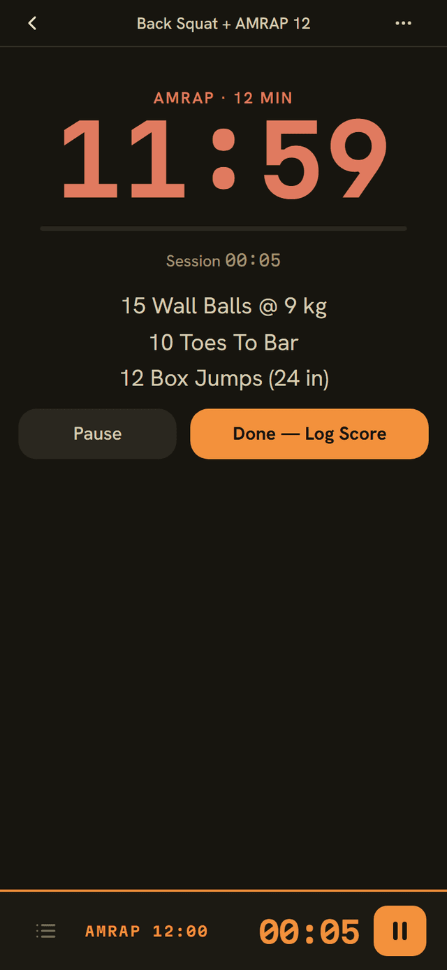 Metcon timer